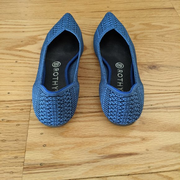 Rothy’s The Point Lapis Python Blue Size 7.5 Rare - Picture 12 of 15